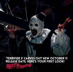 Damien Leone Instagram - Christmas comes early this year! Terrifier 3 will release in theaters nationwide on October 11th 🔥🎃 🎄 🩸 🪓 #terrifier3 #arttheclown #terrifier