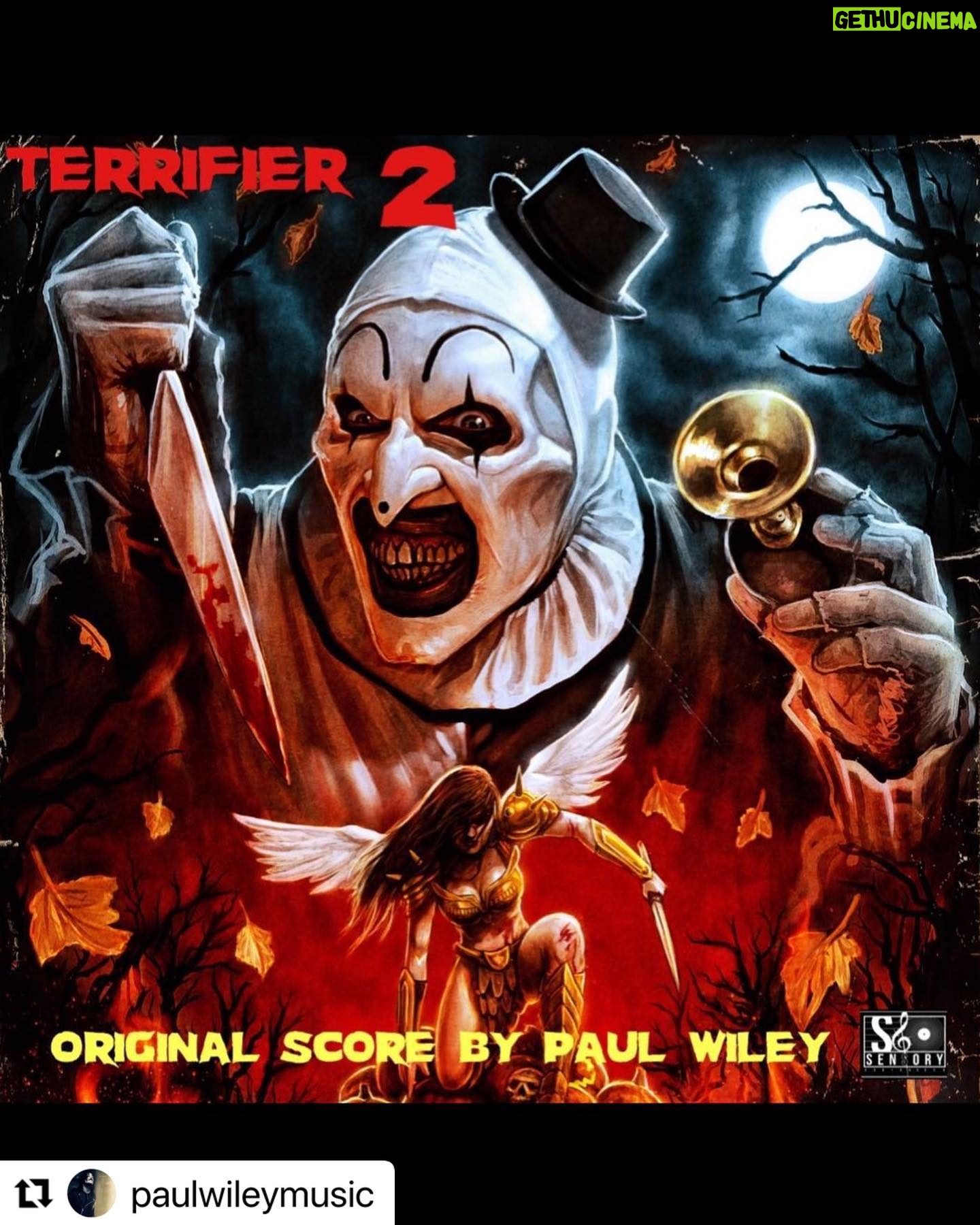 Damien Leone - 2.8K Likes - Exciting news! Bringing you a limited edition taste of the official Terrifier 2 score by the amazing @paulwileymusic. I can assure you without any bias this is going to be one of the best horror soundtracks in decades 🔥🔥 Read details from the man himself below:
・・・
Excited to announce the completion and the release of the Terrifier 2 Vinyl OST/score. This is without a doubt the most unnerving music I’ve ever done. 180 gram red vinyl with digital download. Signed insert and a few surprises..limited run of 500 copies. Free shipping. All orders delivered in April. This run is currently only available for North America. Click www.sensoryrecordings.com link in the bio to order..1 of the 500 that order will be chosen randomly to receive a one of a kind Art The Clown guitar courtesy of @schecterguitarsofficial
Side note: I know I’m gonna get bombarded with the inevitable “but when’s the actual movie coming out”…expect it to come out Halloween 2022 so you’re not disappointed anymore 🎃 if it comes out sooner than everybody’s happy 😀🤡