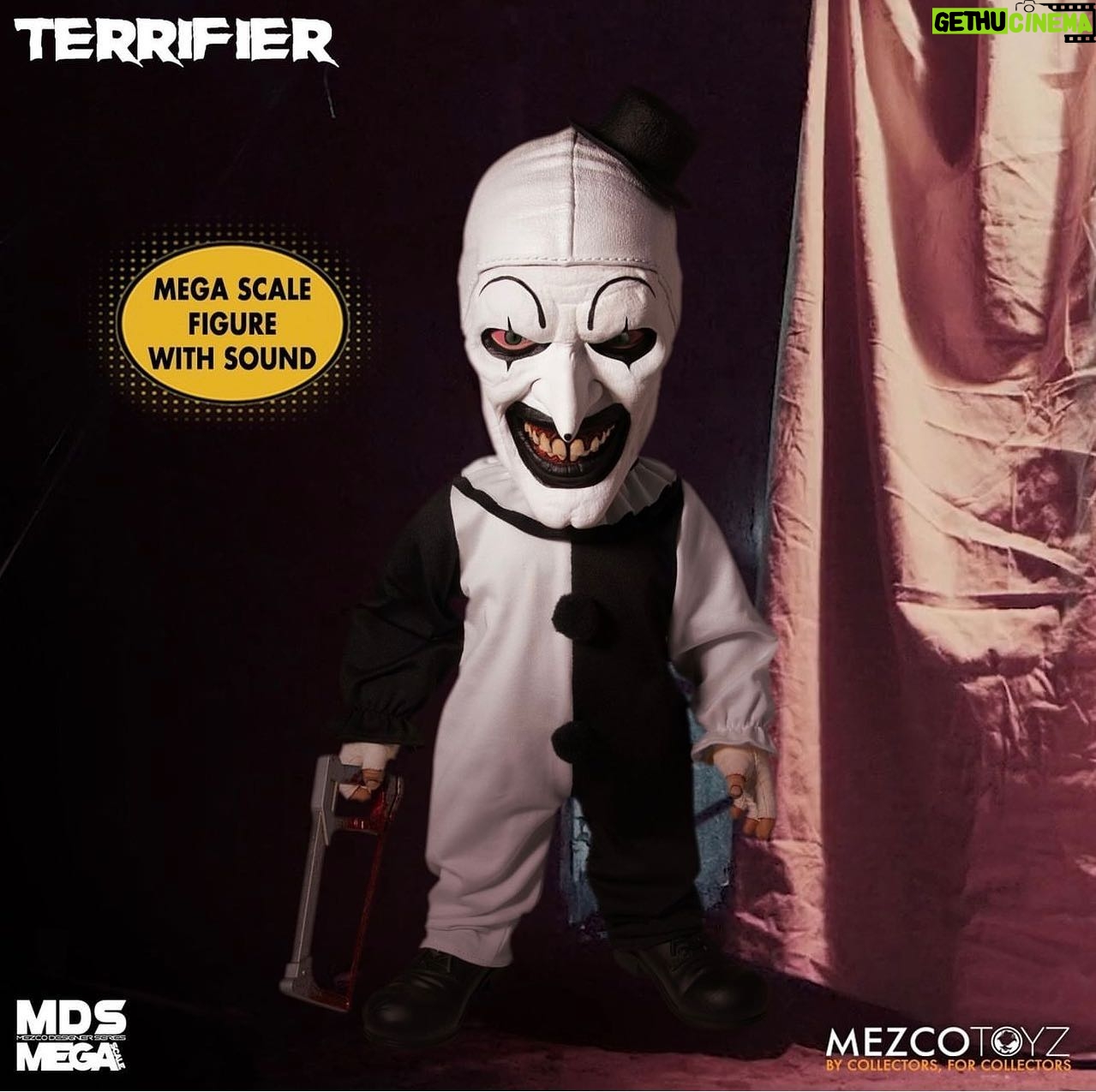 Damien Leone - 10.6K Likes - New officially licensed Art the Clown figure now available for pre-order from @mezcotoyz 🔥🤡 Please visit their website for pre-order! #arttheclown #terrifier #terrifier2 #toys #mezco #collectible #pre-order