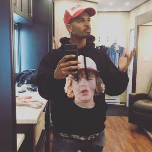Damon Wayans Jr. Instagram - 'Singularity' 
Day 2. 
Day 1 for little daddy tho 😎

Let's get this Starty parted!!