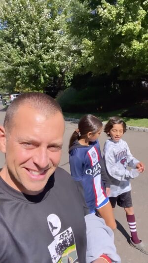 Dan Karaty Instagram - After days of rain and gloom, the sun finally returned.  Instant mood shift.  We had to take advantage of it! ☀️ 

P.S.
Then my son smacked me in the head 😂