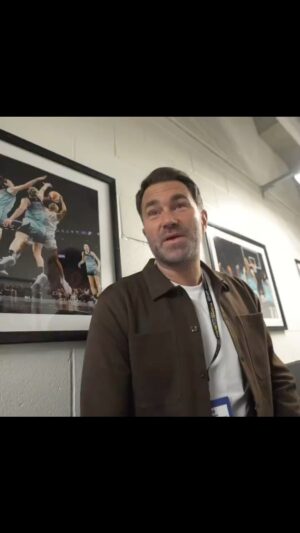 Dan Katz Instagram - The perfect male interaction. Talk shit, make up, all in 45 seconds. Great fight last night @eddiehearn