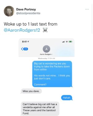 Dan Katz Instagram - It never ends. Retire @aaronrodgers12!