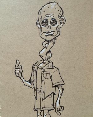 Dan Povenmire Instagram - Monday morning Doodle Dump. #drawing #doodle #disney #doofenshmirtz #phineasandferb