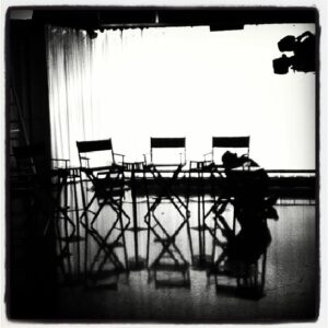 Dan Rather Instagram - A stylish "film noir" shot from the set of our "Hollywood" hour before Don Cheadle, William H. Macy, Ed Helms and Linda Wallem sat down to talk about shifting mores in the entertainment business. #DonCheadle #WilliamHMacy #EdHelms #LindaWallem #Shameless #HouseofLies #NurseJackie https://itunes.apple.com/us/tv-season/list-conversation-in-hollywood/id485436827?i=528025714