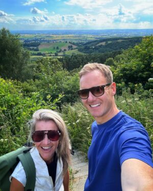 Dan Walker Instagram - Great fun filming in the sunshine again today. What an amazing country we have on our doorstep.

Laughs, walks and snacks all day long 

Coming to a TV screen near you later this year 📺