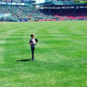 Daniel DiMaggio Instagram - Scott is a legend Ray's bullpen catcher. I schmoozed him up a little to get on Left field of Fenway Park #wickedawesome