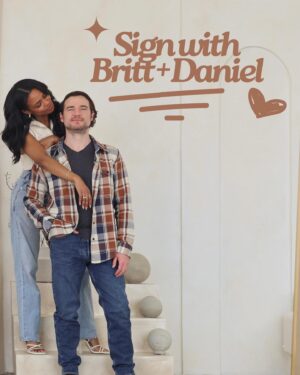 Daniel Durant Instagram - Sign with Britt   Daniel. 
We are so excited to share this new series with you all. We wanted to have some fun and our hope is that you learn a little bit more about us, our communities, all things deaf culture, and a little ASL on the way. Videos will be dropping here, and wait for it…YOUTUBE! Go to the link in our bios to subscribe. First video dropping soon! Stay tuned 🤟🏾❤️🤟🏼