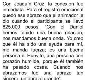 Daniel Fuenzalida Instagram - 🙏🏼💪🏼➡️ Una linda nota hoy en @lungram sobre la relación que se genera con el público de @ahoracaigochile @tvn !!! Me gusta conocer a las personas, escucharlas y poder ayudar en lo que pueda. Un abrazo es muy poderoso !!! Que tengan buena semana 🙌🏼✅

#ahoracaigo #chile #tvn