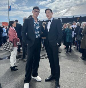 Daniel Henney Instagram - Suits on the beach…proud of my boy @steveshnoh #filmindependantspiritawards @echoglobalgroup
