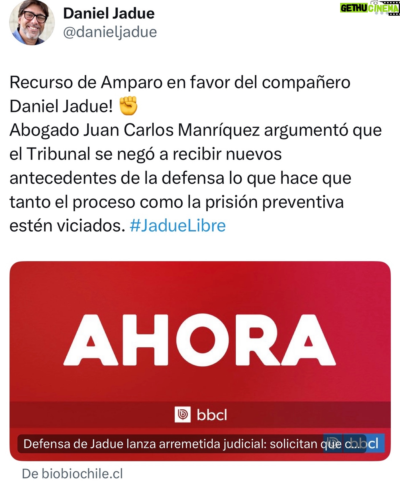Daniel Jadue - 9K Likes - Recurso de Amparo en favor del compañero Daniel Jadue! ✊ #JadueLibre