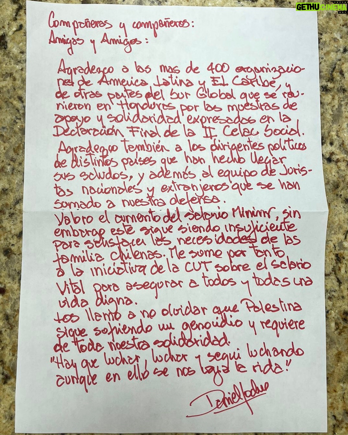 Daniel Jadue - 4K Likes - ‼️✉️ El Alcalde Jadue envía nuevo mensaje para agradecer “al equipo de juristas nacionales y extranjeros que se han sumado a nuestra defensa” y valora el aumento del sueldo mínimo aunque “sigue siendo insuficiente para satisfacer las necesidades de las familias chilenas”.