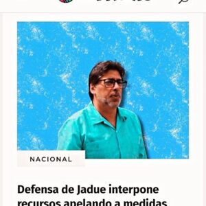 Daniel Jadue Instagram - #Jaduelibre #Nacional #Jadue 

https://www.revistadefrente.cl/defensa-de-jadue-interpone-recursos-apelando-a-medidas-desproporcionadas/

Luego de la realización de la audiencia de revisión de las medidas cautelares en contra del alcalde de Recoleta Daniel Jadue, instancia en la que se confirmó la prisión preventiva y se decretaron medidas cautelares sobre los bienes del imputado, la defensa anunció interpondrá un recurso de apelación y otro de amparo.
Link en historias