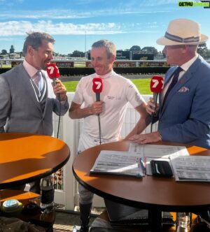Daniel MacPherson Instagram - Spectacular Saturday at Caulfield to cap off a VERY enjoyable Spring with @7horseracing! A weekend adventure with Austin on track, Saltaire brave once again running 3rd and an honor to be there to witness Damien Oliver’s last ride in Melbourne. 

Thanks for all the wonderful messages of support - racing is something that’s been in my blood since a young age and it’s been incredible to combine that passion with my love of live tele, alongside a stellar team of talent!  See you again soon ⚡️🏇🏼🙏🏼🙏🏼🙏🏼

#racing #spring #springracing #menstyle #mensfashion #horse #horsesofinstagram