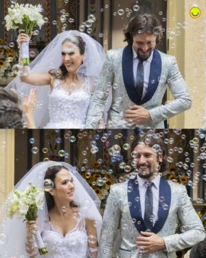 Daniel Rocha Instagram - #TERRAEPAIXÃO 📺  Lá vem a noiva! 💐 Anely vai mesmo se casar com Natercinho. Tudo por interesse, claro, já que o cara tem muita grana. Decidida, a irmã de Lucinda vai surpreender seus convidados com um vestido todo iluminado e será conduzida até o altar pelo sobrinho Cristian. 🥰 Será que Luigi irá aceitar perder sua amada tão facilmente?

[📸: Globo/Fábio Rocha]
