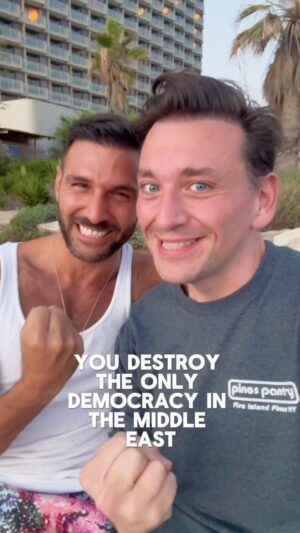 Daniel-Ryan Spaulding Instagram - Cute Gay Guys are going save the Jewish nation & Western civilization! My full talk with Fabian Maamari @fabian_maamari will be up later this weekend! He’s Lebanese Christian 🇱🇧 & moved to Israel 🇮🇱 cause he fell in love with a nice Israeli Jewish guy! They are so happy together for 10 yrs & love their life in Israel! If you think the Hamas-Israel War is a genocide — it’s because you’ve been manipulated by propaganda from the Islamic republic of Iran who want to destroy Israel & Western civilization. Wake up from your fever dream before it’s too late! Get vocal in support of Israel - it’s a war for us all! 🌎🇺🇸🏳️‍🌈🇮🇱🇫🇷🕊🇪🇺🇨🇦