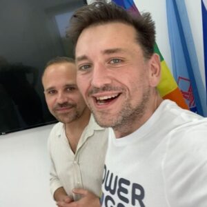 Daniel-Ryan Spaulding Instagram - @haifacity Day trip to Haifa, Israel to show you a little snippet of gay life there 🕊🇮🇱🏳️‍🌈 I’ll be doing my show Weds June 5 @zappalive ticket link in bio! Follow @jon_elk for more info about Gay Arab life in Israel 🙌