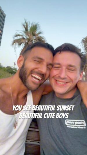 Daniel-Ryan Spaulding Instagram - Cute Gay Guys for Peace! 🕊 Here’s my talk with Fabian Maamari @fabian_maamari a Lebanese Christian gay guy who has lives happily in Israel with his Jewish Israeli husband Avi. They’ve been together 10 yrs 🌈💕 They’re like many mixed gay couples Jewish-Arab, Jewish-Muslim, Muslim-Christian - that are able to live a beautiful life together safely — only in Israel 🇮🇱🇱🇧🏳️‍🌈🕊 Tel Aviv is the future of the Middle East — PERHAPS Israel is demonized & their gay rights are dismissed as "Pinkwashing" because of propaganda from Islamic extremists who wish to destroy this democracy & human rights 🤷‍♂️