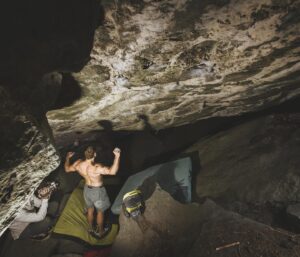 Daniel Woods Instagram - Compass North (8B ) Flash 

great power crimp line established by @clem_lechap . The crux hold on this thing is pretty evil. Moves are super basic and straight forward making it a great flash contender. I looked at this line back in may and was inspired to give it a good first go effort. This trip I waited for the right day with cold/dry conditions to try and do it first go. I got that day and everything flowed how I wanted it to. 

stoked to get the 3rd ascent after Clem and @aidan.roberts98. Not sure if this thing will stand being 8B  but who knows? Everything about this line was in my style of climbing and it still was a good fight. Regardless if it’s 8B/ , compass north is my hardest flash, so I feel proud with that. 

got some good vid from @renegrincourt_ that will be coming out soonish. 

Photos @lisapaarviophotography 

@thenorthface @evolv_worldwide @organicclimbing @frictionlabs @physivantage