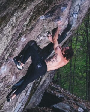 Daniel Woods Instagram - “The Dark Passenger” FA (8B ) proposed 

Location: Bignasco, Bavona
Details: around 9m tall, 40 degrees overhung 

In 2020 I found this big wall uphill from Grandissimo. I rapped down and briefly brushed up the top section. At first glance I thought it was going to be a nice 8A highball on perfect rock. I tried a few of the moves, then abandoned it for other lines. It was going to take way more preparation work and a lot of pads to try and climb it. 

This year I decided to revisit the wall and thoroughly clean it. With the help of a ladder I could see what the bottom section was about. The hold selection was pretty all time. Two perfect pockets led to two perfect pinches. The left hand pinch was sloping and narrow. The right hand pinch was sloping and wide. From this position you explode out left hand to a banana shaped grip that is good but rounded. This is the crux move. Boulder one ends here. 

Boulder 2 is more technical and psychological. The holds are friction dependent and turned in a way that makes the positions feel uneasy. The top-out is not very secure feeling as well. There is a bulge encounter on these sloping pocket esq. dishes. The final move to get your torso over the bulge to a point where you can stand up is  committing. You do this section around 9m off the deck. 

Overall this line climbs like a mini route with no rest. Fatigue built more than I expected for the final lip encounter. I envisioned feeling fresh for the top-out, but instead had numb fingers and a decent pump going. It was my last day though so I went for it and hoped for the best. The experience was exhilarating. It’s been a while since I’ve done a psychologically hard line.

Boulder 1 felt to be soft 8B. Boulder 2 felt like soft 7C  with a psychological element added to the difficulty. 

Best line that I have found and cleaned. Made my swiss trip. 

Photos: @bobbysorich 

@thenorthface @thenorthface_climb @evolv_worldwide @organicclimbing @frictionlabs @physivantage