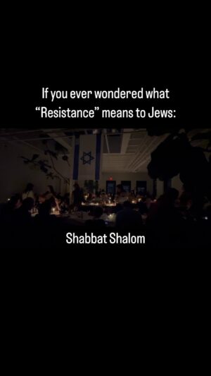 Daniella Rabbani Instagram - ☮️✡️When you see the word resistance come up in regards to the conflict, think on this scene. A clandestine Shabbat dinner in New York City 2023. Security just in case the threats were legit. Jewish resistance is about gathering ourselves in our selves, in our homes and in community. Jewish resistance is soft and sweet: a place to weep and eat. It is strong and steadfast too. Jewish resistance is spiritual resistance. It is the cornerstone of who we are: a small people made mighty by the greatest force of all- love. Love for each other, the gift of life and the divine. Love that has carried us through for 3,000 years despite it all. ✡️☮️
.
.
.
#jewishandproud #shabbatshalom #shabbat #shabbatdinner #shalomsalaampeace #shalom #mourning #unity