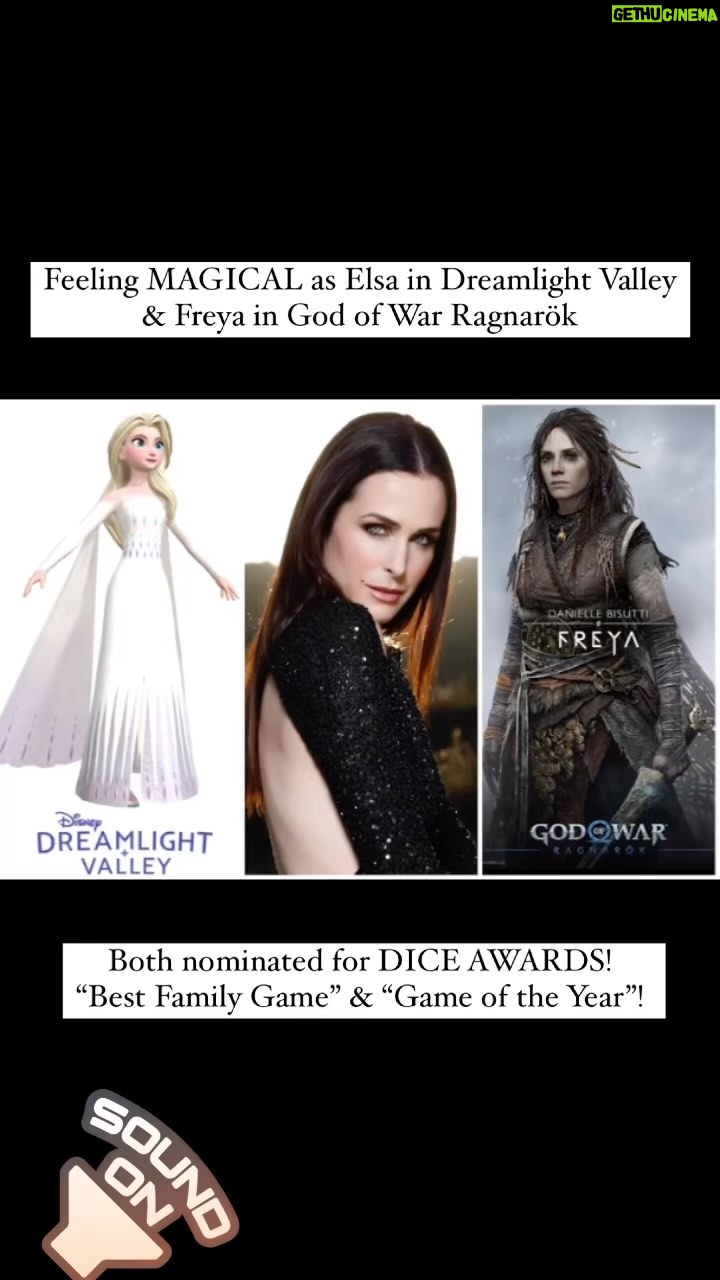 Danielle Bisutti - 1.5K Likes - Feeling the MAGIC of voicing Elsa ❄️ in Disney’s Dreamlight Valley nominated for “Best Family Game of the Year” & playing Freya 🦅⚔️❤️🔥👑 in God of War Ragnarök nominated for “GAME OF THE YEAR” leading with 12 total nominations at the 26th Annual DICE Awards 🫶🏻🙌🏻👍🏻🙏🏻
#freya #godofwarragnarok #elsa #dreamlightvalley #disney #godofwar #teamfreya #diceawards #diceawards2023 #gameoftheyear #awards #nomination #videogames #voiceover #voiceacting #mocap #pcap #performacecapture #actorslife #gratitude #magic