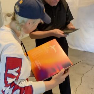 Danielle 'Danz' Johnson Instagram - Well, up there with one of the coolest experiences of my entire life!

Interviewed the legendary @markmothersbaugh of @clubdevo for @synth_history.

Photographer: @ambarbecutie 
Camera and Lighting Assistant: @max_flick 
BTS: @pastramiguy69 
3D Miniature Print: Danny Baxter
Special Thanks: @laurelstearns.

🙌