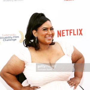 Danielle Perez Instagram - it’s giving Glinda 🌈✨💕

I had an incredible time presenting at the @disabilityfilmchallenge Awards Ceremony at @sonypictures 🏆 it was an honor to be surrounded by so much disabled talent. Thank you @nicnovicki for all the work that you do to create opportunities and jobs for us. I love being part of the disabled community and am thankful for this night to celebrate all that we have to offer the entertainment industry 💗

✨ styling @meaghanpoconnor @fashion_finds @patcrowley 
👗 @eloquii