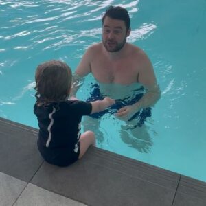 Danny Miller Instagram - Today, Albert and I had the honour of presenting his swimming teacher Trish, with The Star Teacher for Spring Award @puddleducksgm 

I wrote the recommendation for the nomination myself because I felt so passionately about Trish’s commitment to her job. And how pivotal she’s been to Alberts development. So confident and in love with swimming now and the majority of that is down to Trish. 

And I was proud enough myself too 😂 my nomination was picked out of 120 entry’s and before anyone says “no wonder they picked his” it was nothing do with my job or profile, all entry’s were anonymous and read by impartial people with no idea of who made the nomination. Just wanted to make that clear 😂

Congratulations to Trish and thanks to you and all @puddleducksgm for giving me and Albert what we share together today. Can’t wait for the new baby to experience the same bond we have through swimming too! 

@puddleduckshq