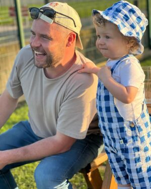 Danny Miller Instagram - Father and son watching the planes fly by 🛩️