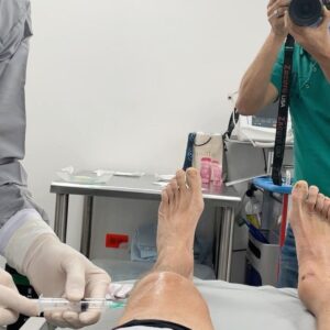 Danny Way Instagram - Today I received @bioxcellerator_ mesenchymal stem cell injections in almost every joint in my body, I don’t like needles at all especially long ones that go deep into the joint but it’s worth every bit of the agony. I had fluid still lingering from my ankle and knee surgeries last week so they had to drain the fluid prior to injections which added a little extra pain to the game. The irony behind getting hurt is tough because you have to fight pain with pain or you will never get better, if I knew this as a kid I might of opted to follow another path but it’s way to late for that haha @doctor_alejo @dianis747 @joeygranath 📷📹