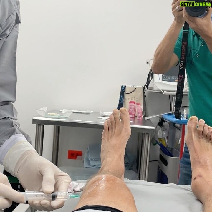 Danny Way - 14.5K Likes - Today I received @bioxcellerator_ mesenchymal stem cell injections in almost every joint in my body, I don’t like needles at all especially long ones that go deep into the joint but it’s worth every bit of the agony. I had fluid still lingering from my ankle and knee surgeries last week so they had to drain the fluid prior to injections which added a little extra pain to the game. The irony behind getting hurt is tough because you have to fight pain with pain or you will never get better, if I knew this as a kid I might of opted to follow another path but it’s way to late for that haha @doctor_alejo @dianis747 @joeygranath 📷📹