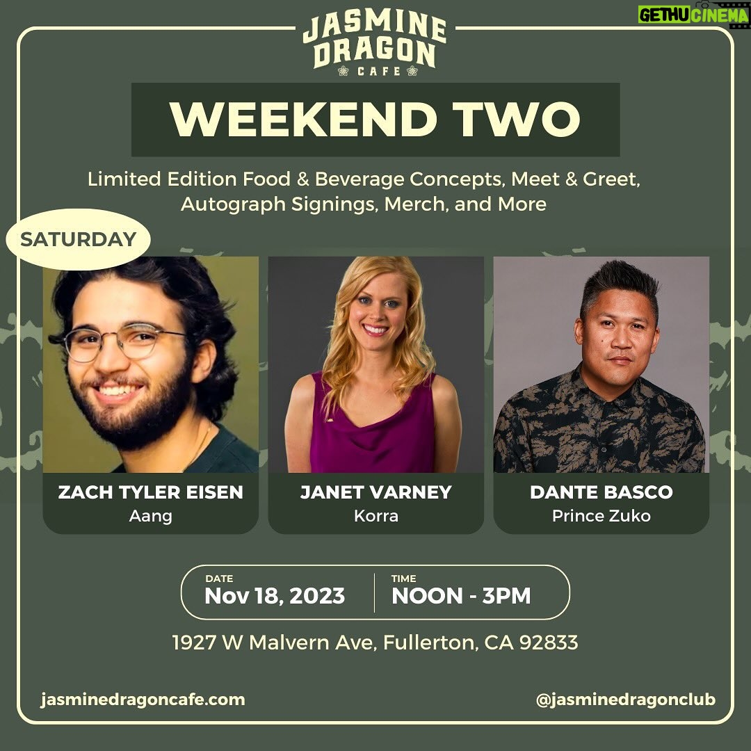 Dante Basco - 2.9K Likes - #RufioMatcha Launch Week 2 ANNOUNCEMENT!!! This weekend we have special #avatarthelastairbender cast coming!!! Saturday Nov. 18th is #AvatarDay with #ZachTylerEisen (#Aang) & Janet Varney @thejvclub (#Korra) Sunday Nov 19th @jackdesena (#Sokka) & @greydelisle (#Azula)!!! Come hang out with us for the @rufiomatcha x @fillbakeshop collab at the #JasmineDragon pop up! Special Merch only available at event by @merchlabs! 🍵 Get your VIP TICKETS at 👉🏼 www.rufiomatcha.com
#rufio #pricezuko
#firenation #pricezuko #bangarang #avatarthelastairbender #Dantebasco
#uyghuralice #matcha #organicmatcha #popup