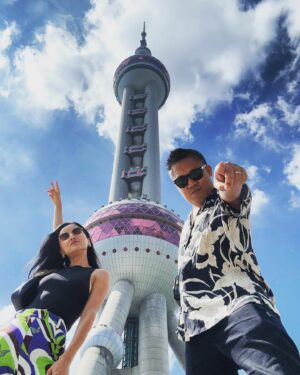Dante Basco Instagram - Chillin at #DongFangTower in #Shanghai! Alice actually used to live here during a talent show she was in back in the day!