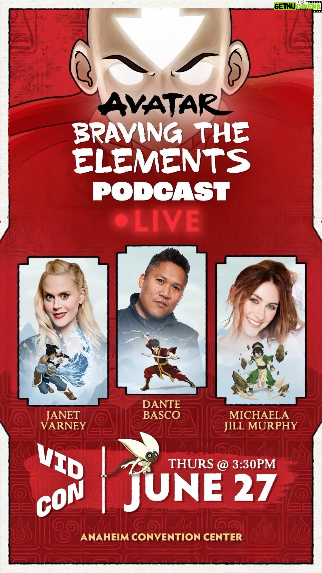 Dante Basco - 2.3K Likes - Excited to be doing 2 panels at @vidcon this year talking all about @avatarthelastairbender! Looking forward to the conversation @straw_hat_goofy, Lee from #FilmTheorist & @michaelamostly!!! #BravingTheElements