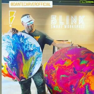 Dante Carver Instagram - Some of my Acrylic Fluid Art at @blinkcommunity -Come Check It Out!
