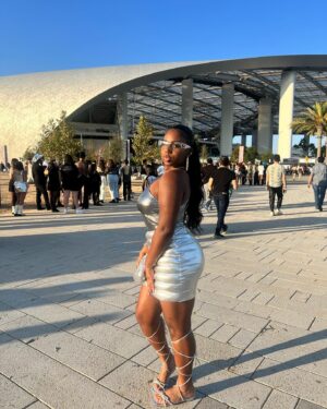 Daria Johns Instagram - There is only one way.. and that’s the renaissance way🐝👑 
•
•
#daria #dariajohns #renaissance #rwt #beyonce #tour #silver #mute #explorepage #explore #mua