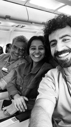 Darshana Rajendran Instagram - Off to Paradise with my favourite boys. 

See you soon, @prasann_vithanage. 

@roshan.matthew #rajeevravi @newton_cinema