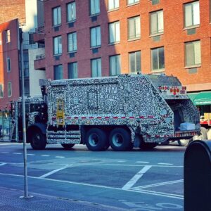 Dave Hill Instagram - A lot of people ask me which NYC garbage truck is my favorite. It’s this one. UPDATE: Painted by @timothygoodman!