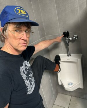 Dave Hill Instagram - I don’t always take photos in truck stop men’s rooms because I’m usually too busy but I couldn’t pass up documenting this humorous moment when @sloandude encountered this curiously named urinal. We are still laughing about it and I probably took this photo 15 minutes ago.