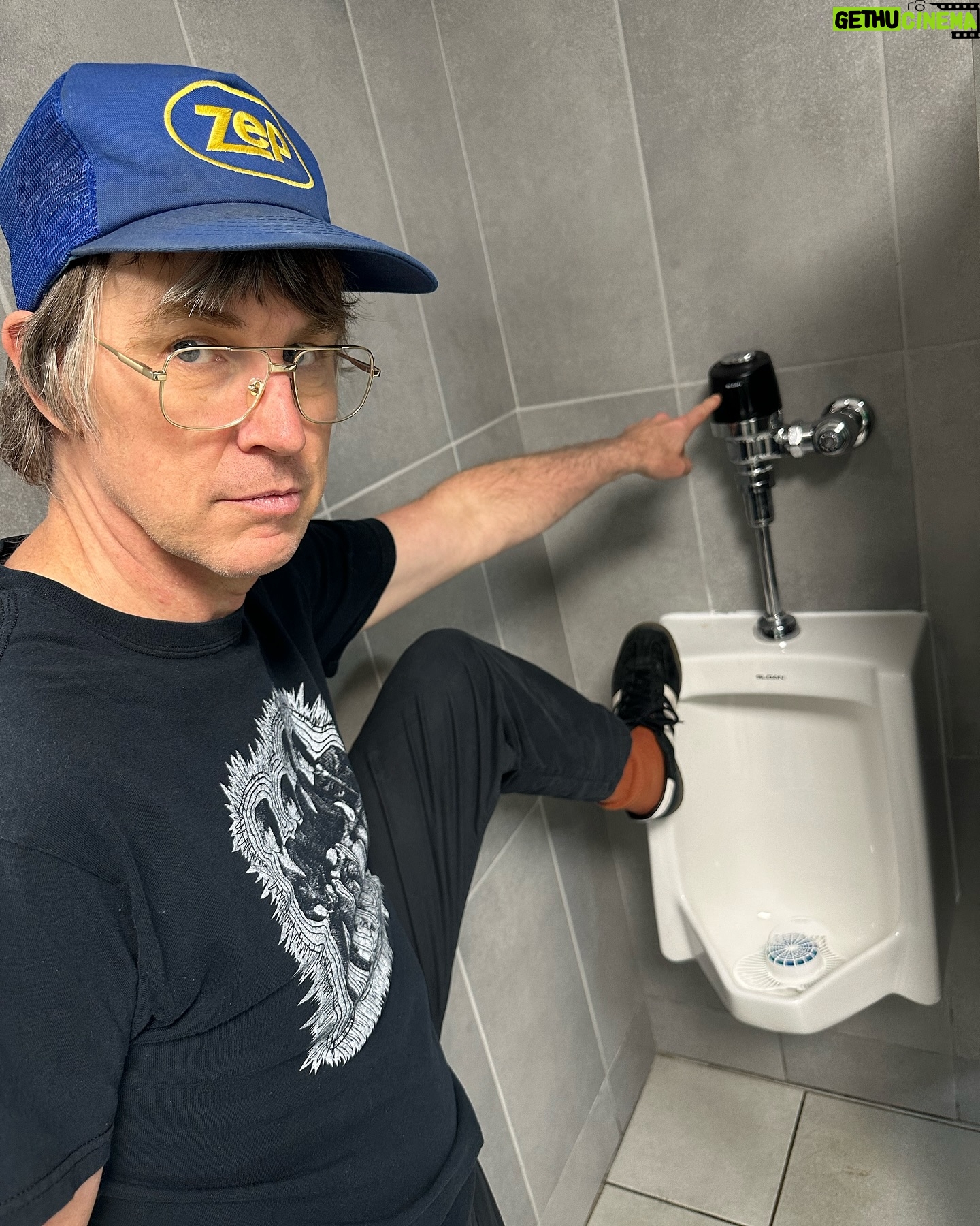 Dave Hill - 1K Likes - I don’t always take photos in truck stop men’s rooms because I’m usually too busy but I couldn’t pass up documenting this humorous moment when @sloandude encountered this curiously named urinal. We are still laughing about it and I probably took this photo 15 minutes ago.