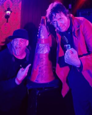Dave Hill Instagram - Some highlights from the past couple days. 1. I signed my first traffic cone for the great @mattmuckle, drummer extraordinaire, after my Pittsburgh show at @bottlerocketpgh. 2. Flower bed in Cincinnati. 3. The leaders of the Cincinnati chapter of my street gang the Dangerous Snakes Who Hate Bullsh*t gave me a handmade bracelet after my show at @cometbar. Thank you! And see you tonight at @thewinchesterbar_ in Cleveland!