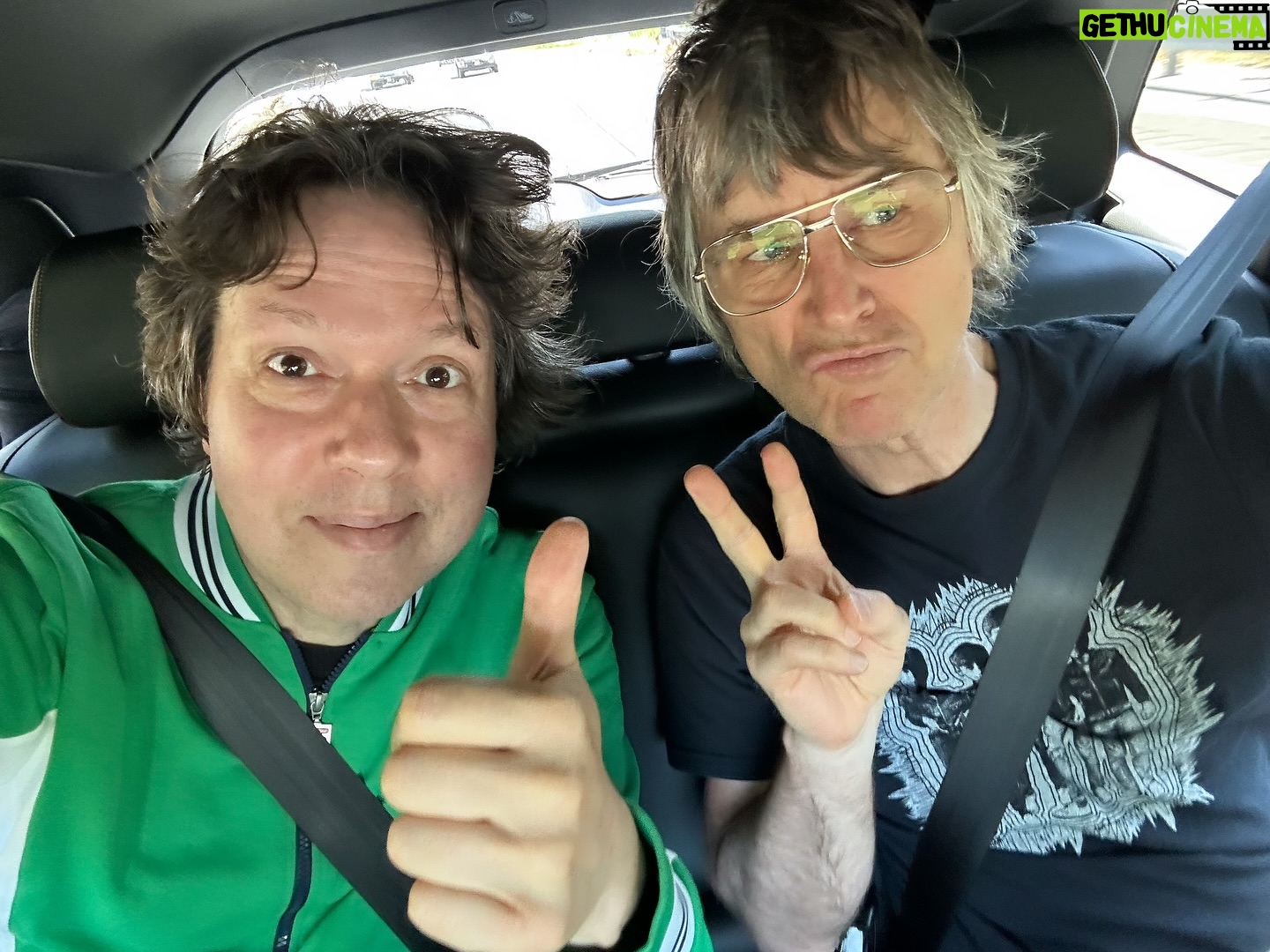 Dave Hill - 624 Likes - Competing selfies by me and @sloandude as we head out for a magical Catskills getaway this week at @stevenpage Summer Camp. Watch this space for nonstop fun!