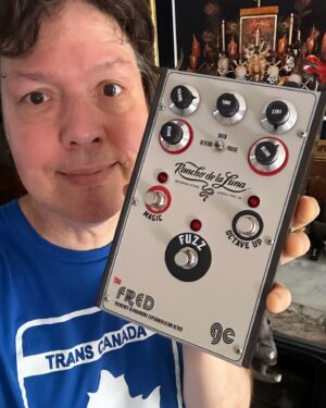 Dave Hill Instagram - Super sick pedal alert: The @ranchodelalunastudio Fred pedal by @grancasinofactory. Fuzz, octave, phase, reverb, and pure magic all in one. Super inspiring, fun, and totally badass. Can’t recommend it enough.