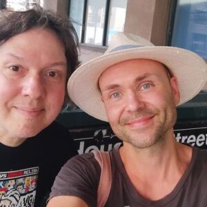 Dave Hill Instagram - Quality, guitar-based Indian food dinner tonight with @jeffmcerlain, @angusclarkgtr, and @jasonloughlinmusic. We talked about guitars a lot but am now realizing pedals were never mentioned. Why?! Earlier in the day I had ramen with my buddy @samulilaunonen, who is visiting from Helsinki. We discussed our mutual love for Aki Kaurismaki films but also forgot to talk about pedals. A great day of friends and foods! Also I wore different pants to each meal. Not to brag.