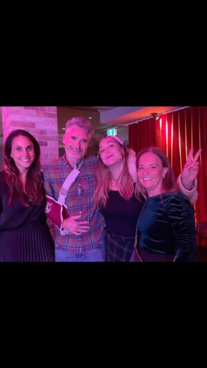 Dave Hughes Instagram - Surrounded by beauty. Wife @hollyife @katelangbroek @sachafrench @basementcomedyclub was a brilliant venue for my @melbcomedyfestival month. So loved it. My ex Claire, who I haven't seen in over 20 yrs, was there tonight too!