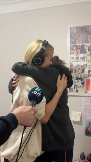 Dave Hughes Instagram - Our listener Lauren entered to try and win a trip for her and daughter Emily to see #TaylorSwift in Paris and this morning, they heard the incredible news… Hear more in today’s podcast on the @listnrau app! 🇫🇷
