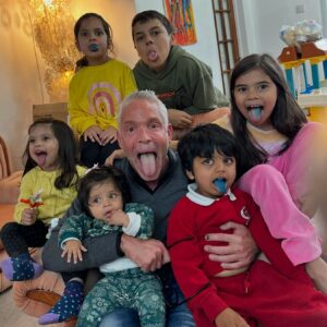 Dave Koz Instagram - Easily the most fun part of my visit to London was seeing these mischief-makers! My loving extended family, The Sellaturay Clan is growing, and fast…every time I get to the UK there are more kids! They’re all amazing as are their parents and grandparents. I love this #chosenfamily❤️ #stickoutyourtongue Xx, DK.