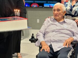 Dave Koz Instagram - July 4, 1924 was the day this man, my 2nd dad, Dr. Bill Lazer was born. And yesterday, July 4, 2024 we celebrated his 100th birthday together with my siblings in Florida. At 100, this man has a better memory than me! An amazing human being, how lucky we’ve all been to be inspired, educated and motivated in our lives by Bill. Happy Bday, Dr Lazer and hope everyone had a great 4th! DK. @drnormsofficial