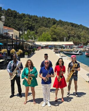 Dave Koz Instagram - Gonna miss this ship and its amazing crew. Our home for the last 2 weeks. Thank you @hollandamericaline and the whole #Oosterdam family! Some amazing moments from yesterday in Katakolon Greece. Off the ship and onboard! @davekozcruise #davekozcruise2024